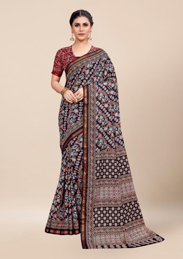 Df Bandhani Cotton Printed Saree Wholesale Catalog