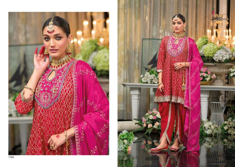 Eba Sajni Chinon Readymade Salwar Suits Wholesale Catalog