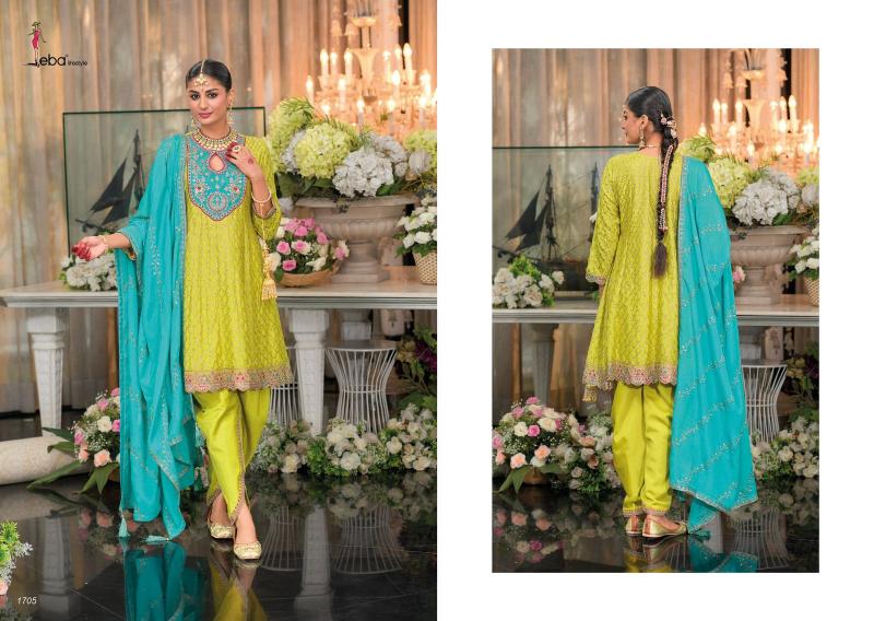 Eba Sajni Chinon Readymade Salwar Suits Wholesale Catalog