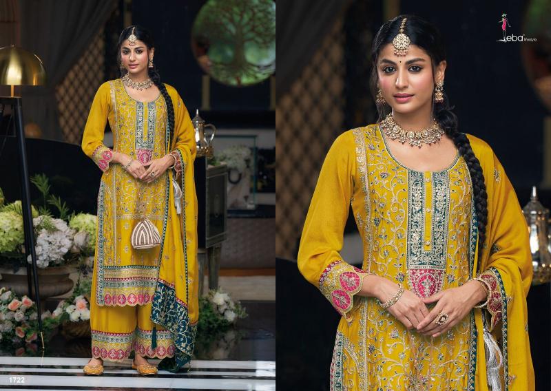 Eba Simran hevey Chinon Salwar Kameez Wholesale Catalog
