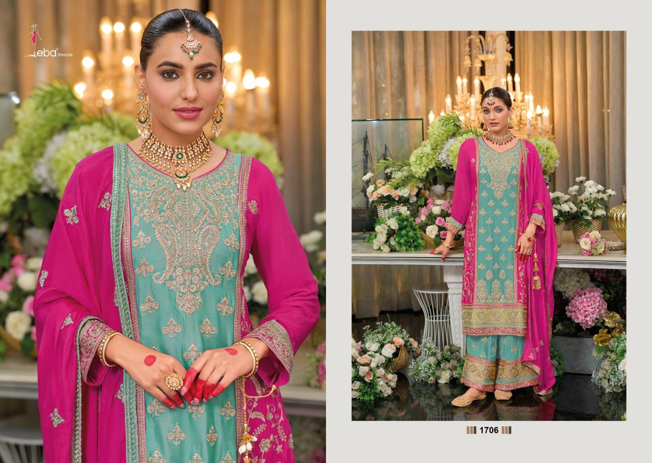 Eba Surili Vol 3 Chinon Designer Ready Made Salwar Kameez Wholesale Catalog