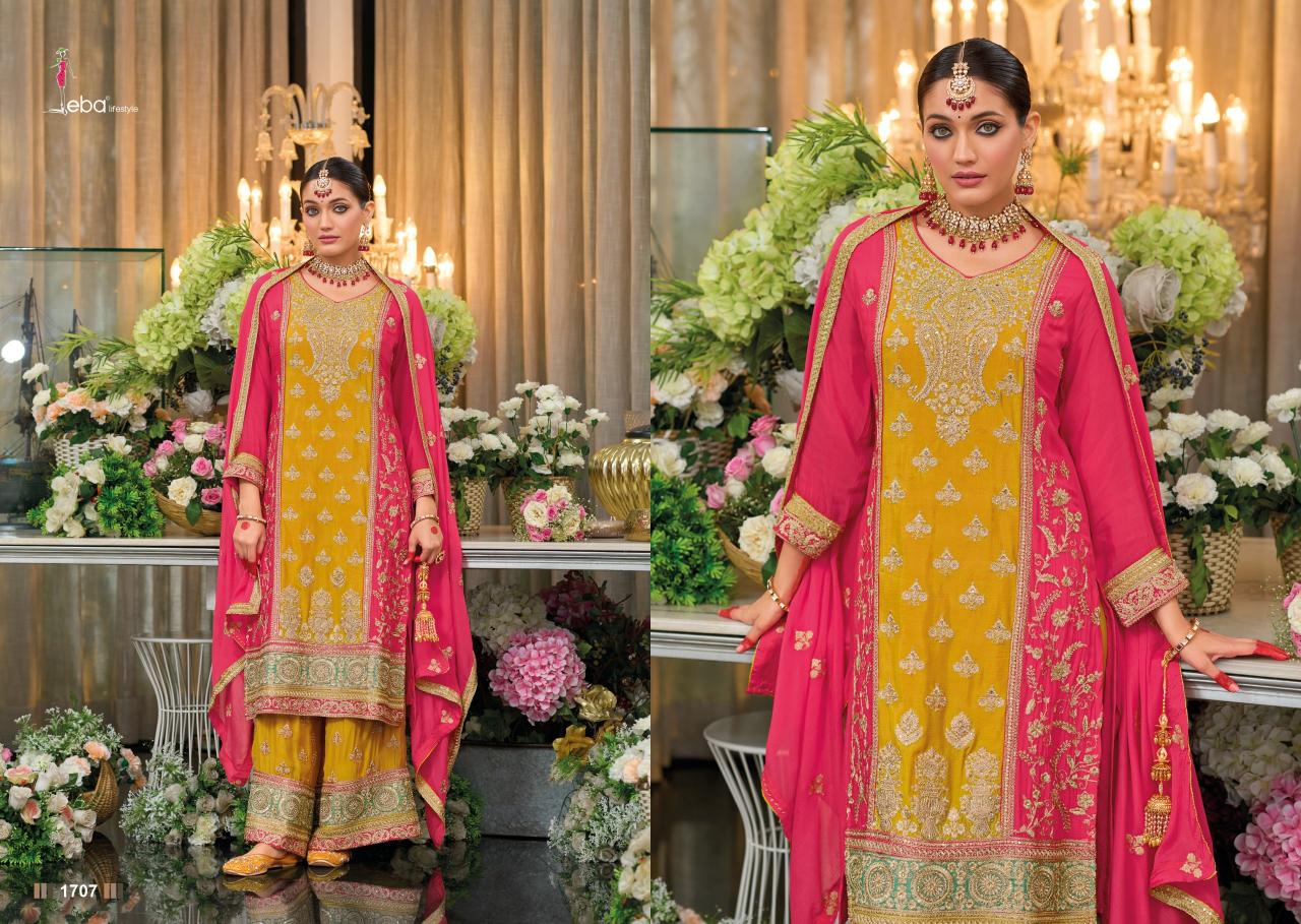 Eba Surili Vol 3 Chinon Designer Ready Made Salwar Kameez Wholesale Catalog