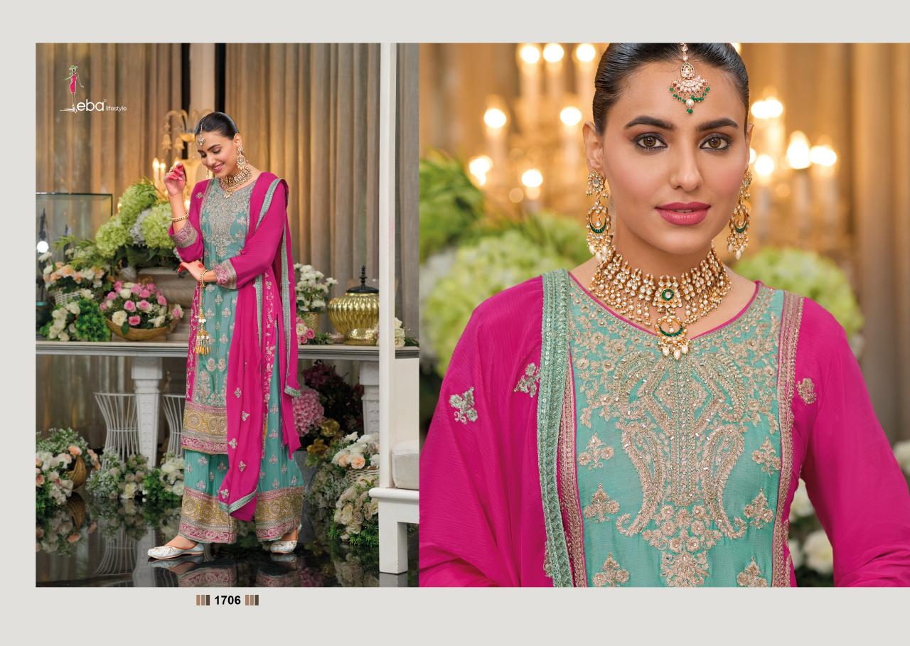 Eba Surili Vol 3 Chinon Designer Ready Made Salwar Kameez Wholesale Catalog