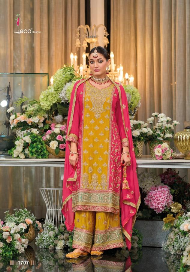 Eba Surili Vol 3 Chinon Designer Ready Made Salwar Kameez Wholesale Catalog