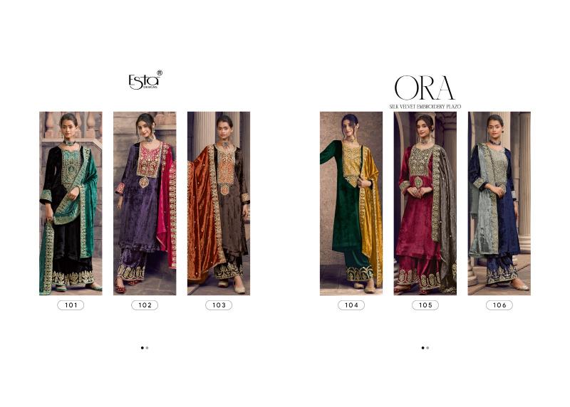 ESTA ORA Velvet Salwar Kameez Wholesale Catalog