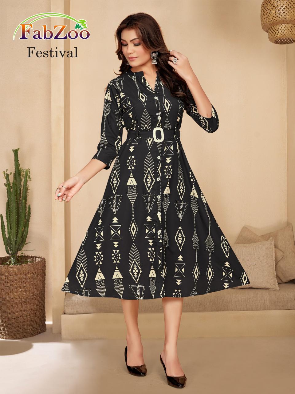 FabZoo Festival Anarkali Kurti Wholesale Catalog