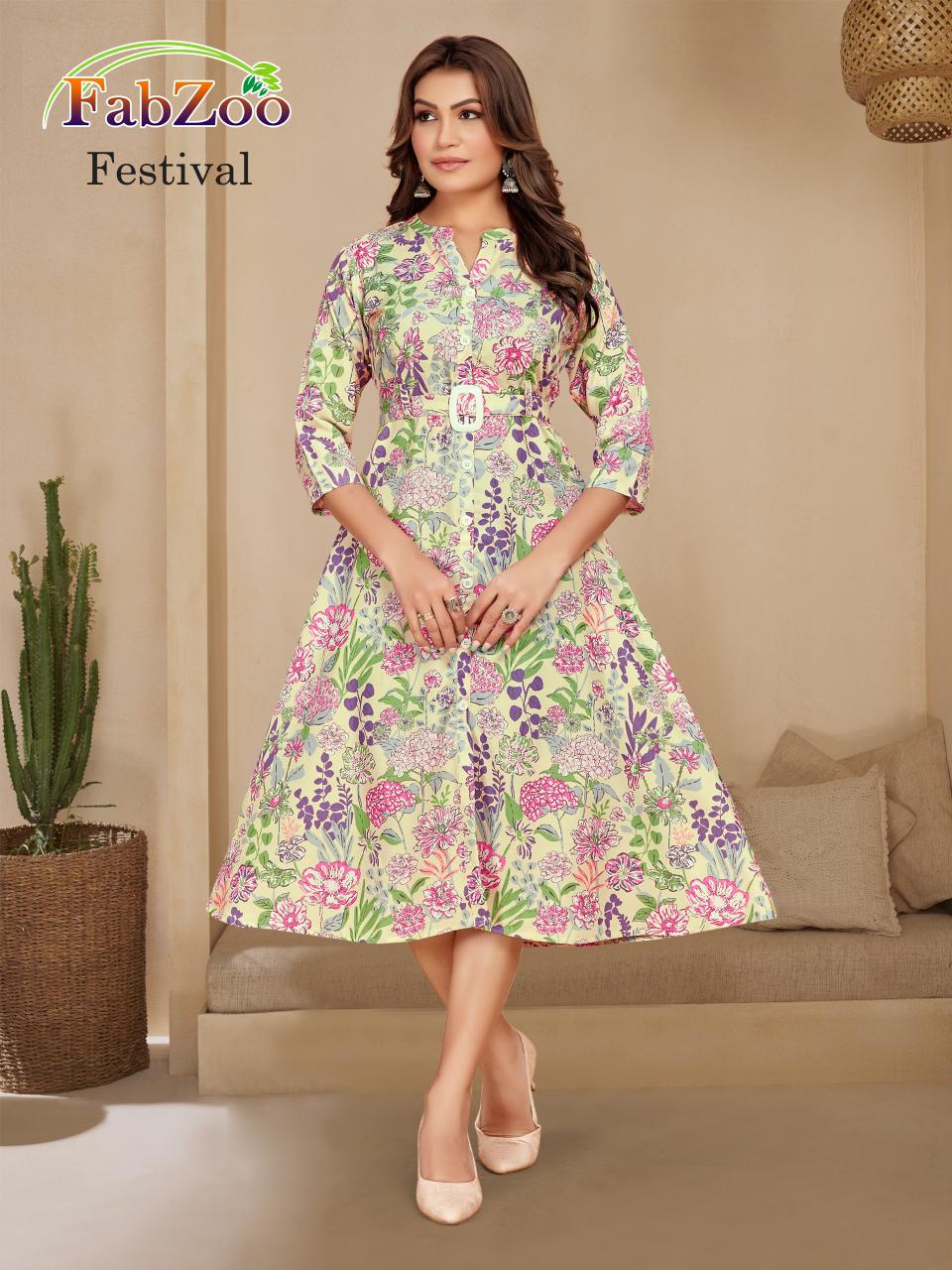 FabZoo Festival Anarkali Kurti Wholesale Catalog