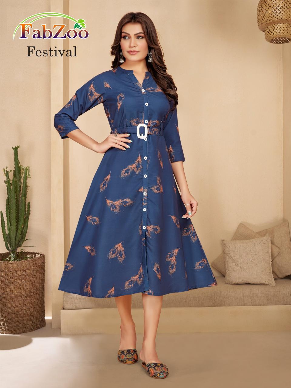 FabZoo Festival Anarkali Kurti Wholesale Catalog