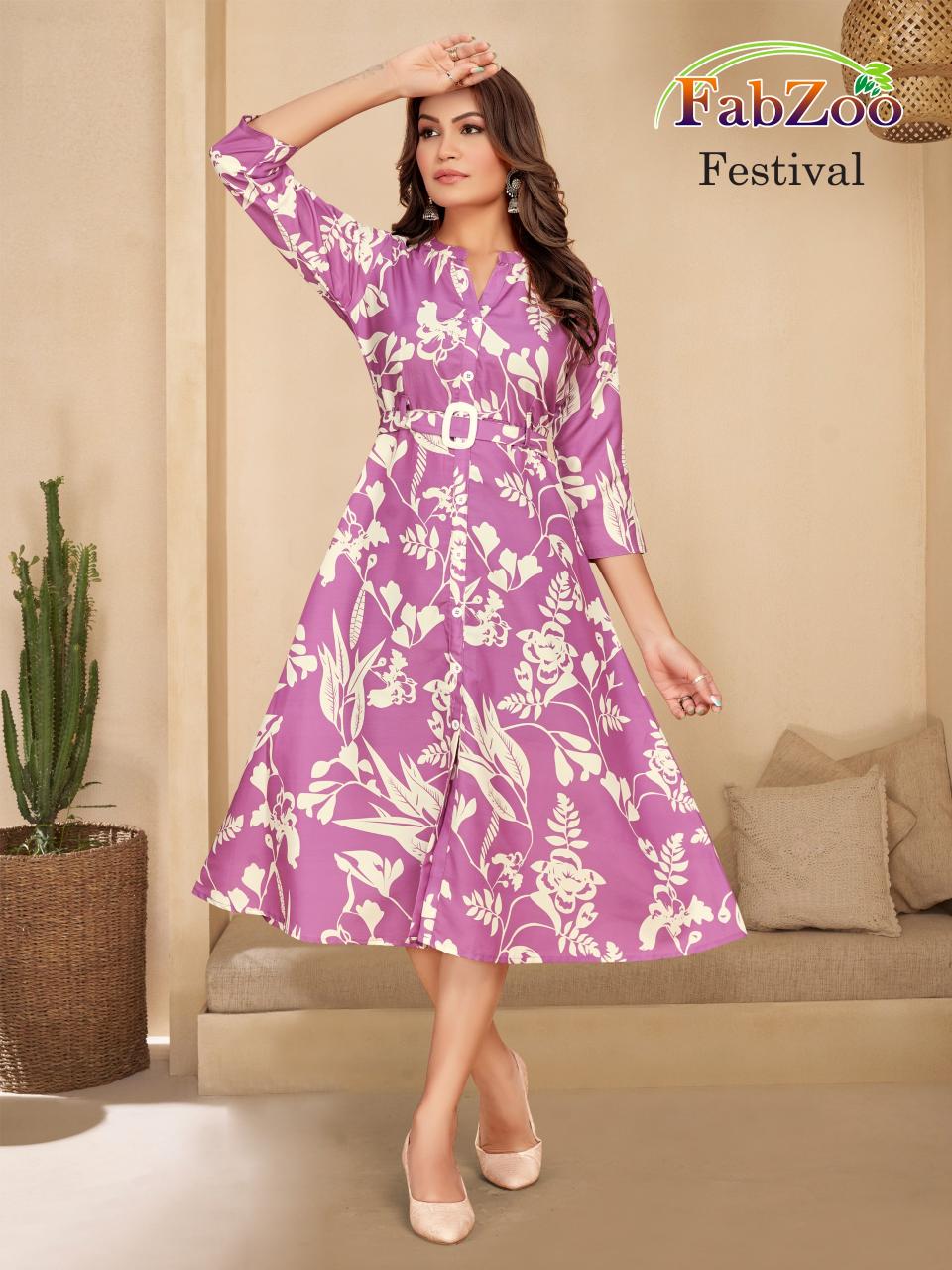FabZoo Festival Anarkali Kurti Wholesale Catalog