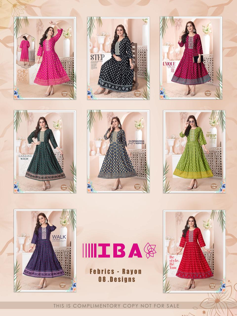 Fashion Talk IBA Anarkali Kurti Wholesale Catalog