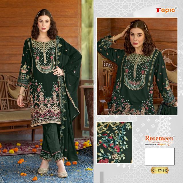 FEPIC ROSEMEEN C 1749 Georgette Embroidered Salwar Kameez Wholesale Catalog
