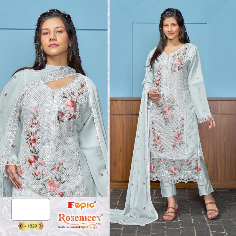 FEPIC ROSEMEEN C 1829 Embroidered Pakistani Suit Wholesale Catalog