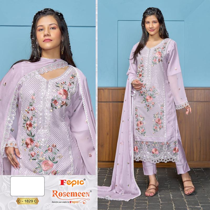 FEPIC ROSEMEEN C 1829 Embroidered Pakistani Suit Wholesale Catalog