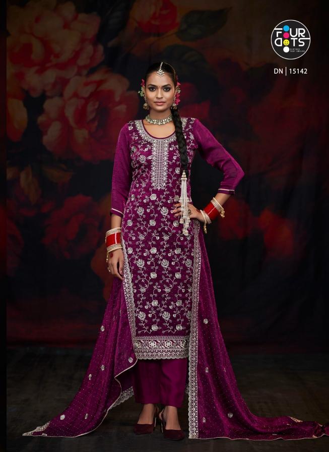 Fourdots Antara Silk Dress Material Wholesale Catalog