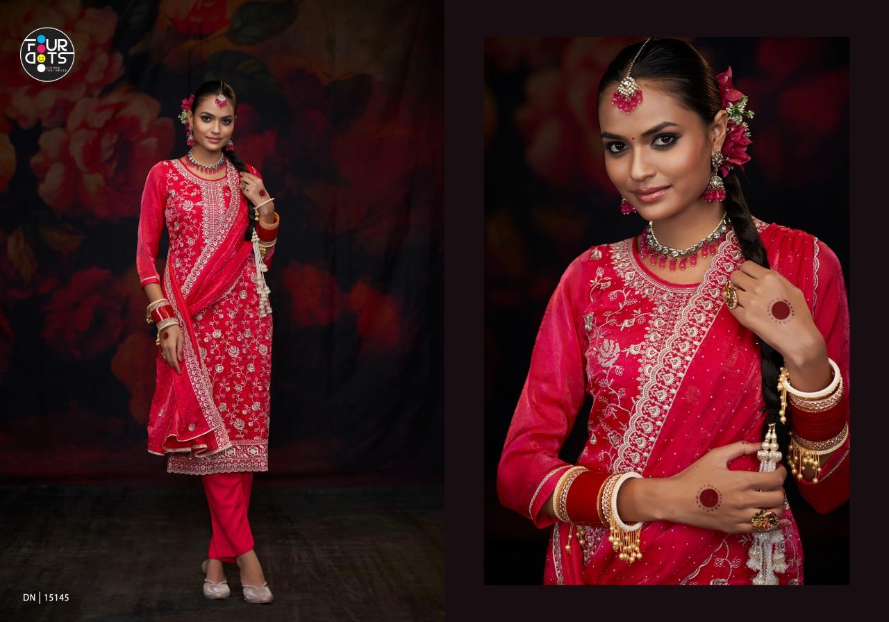 Fourdots Antara Silk Dress Material Wholesale Catalog