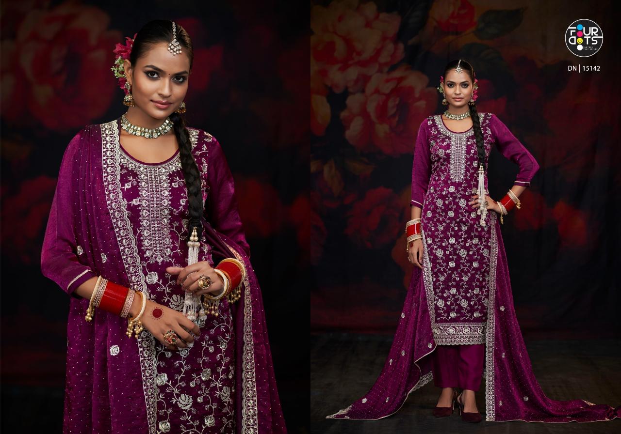 Fourdots Antara Silk Dress Material Wholesale Catalog