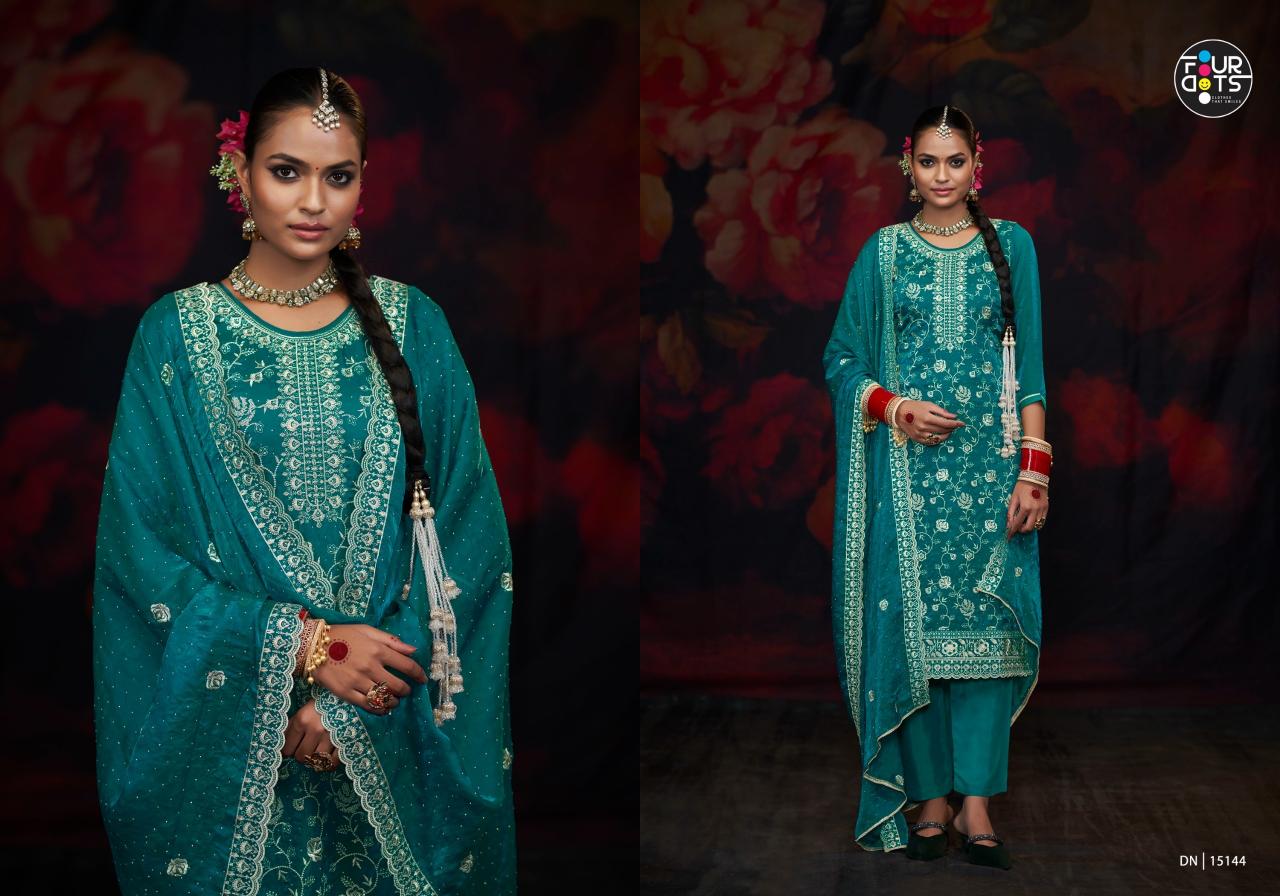 Fourdots Antara Silk Dress Material Wholesale Catalog