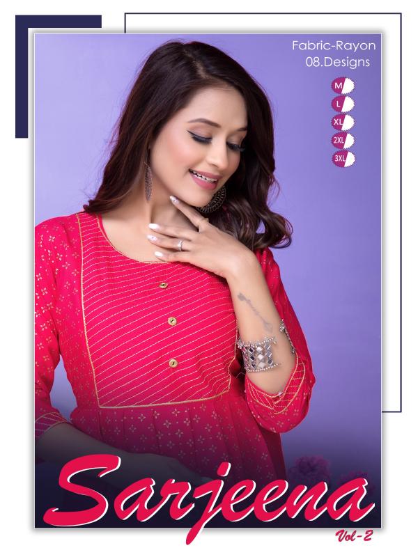 GOLDEN SARJEENA VOL.2 Rayon Kurti Wholesale catalog