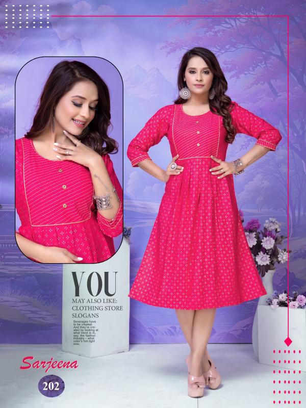 GOLDEN SARJEENA VOL.2 Rayon Kurti Wholesale catalog