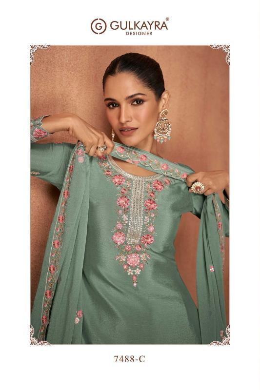 Gulkayra Elvira Real Chinon Salwar Kameez Wholesale Catalog