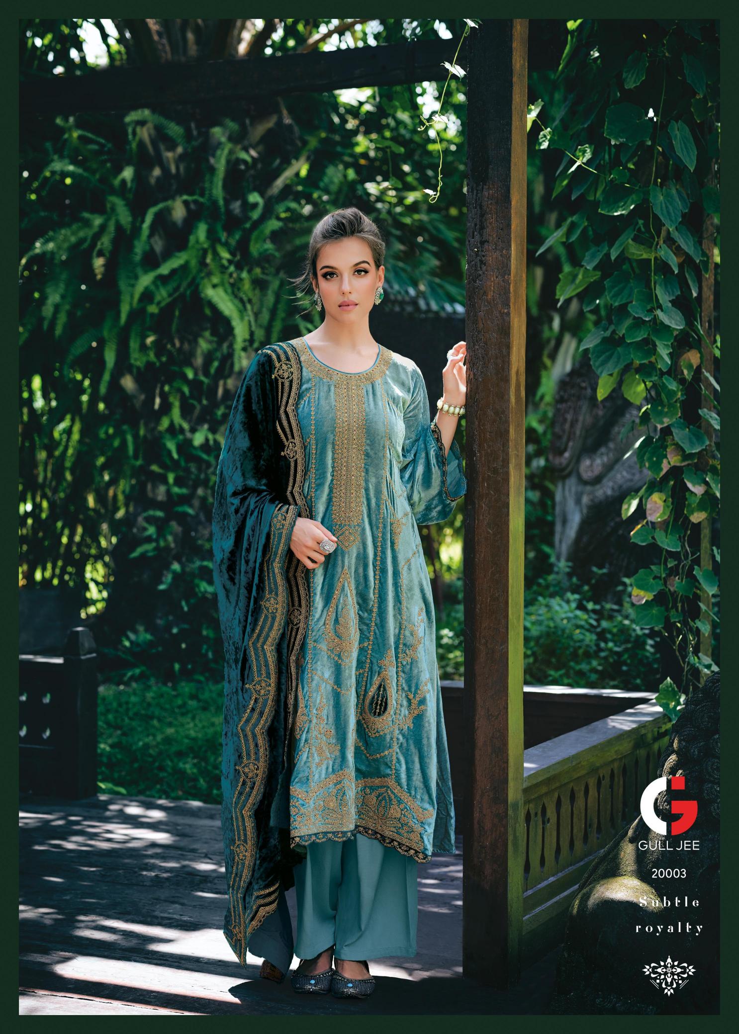 Gull Jee Nasreen Velvet Salwar Kameez Wholesale Catalog