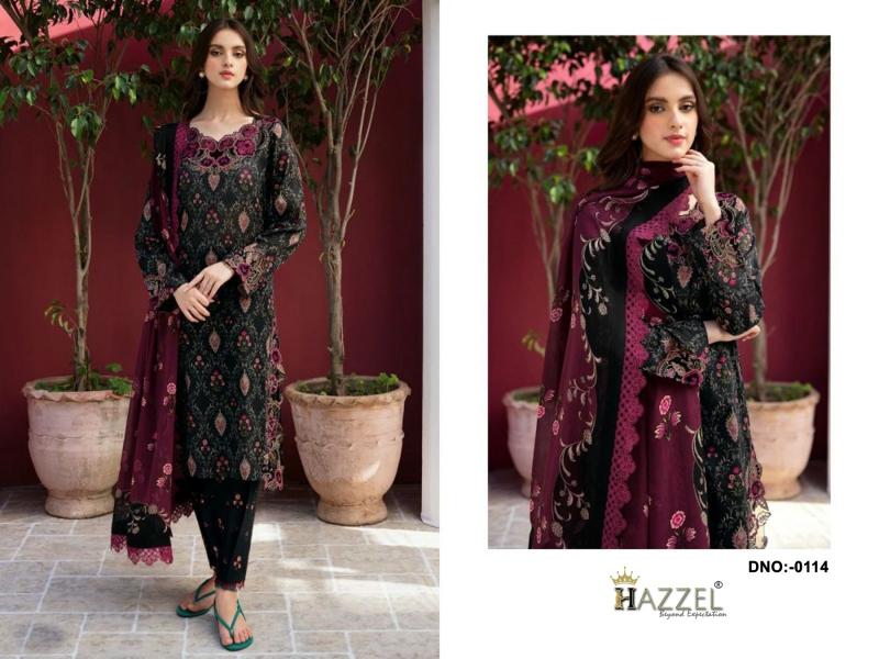 Hazzel 0114 Cotton Dupatta Pakistani Wholesale Catalog