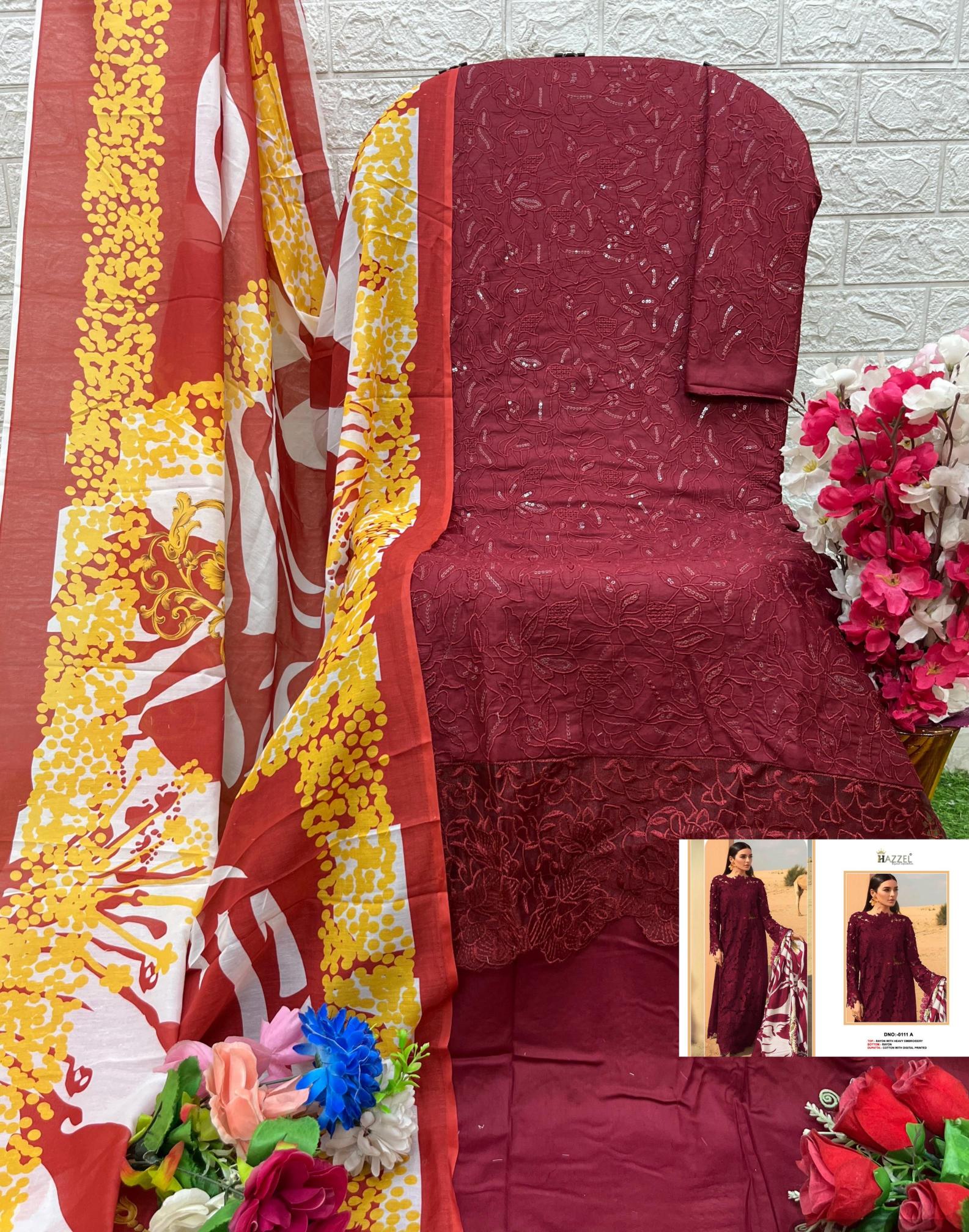 HAZZEL 111ABCD Pakistani Suits Online India Wholesale Catalog