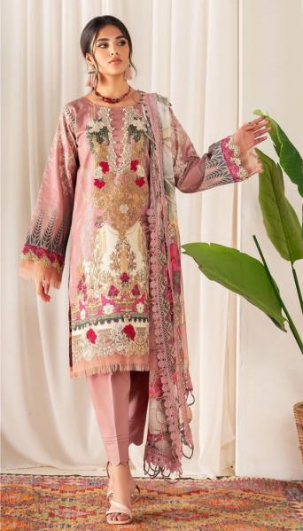 Hazzel Ayzel Firdous Cotton Dupatta Pakistani Suits Wholesale Catalog