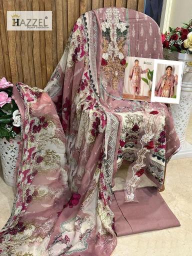 Hazzel Ayzel Firdous Cotton Dupatta Pakistani Suits Wholesale Catalog
