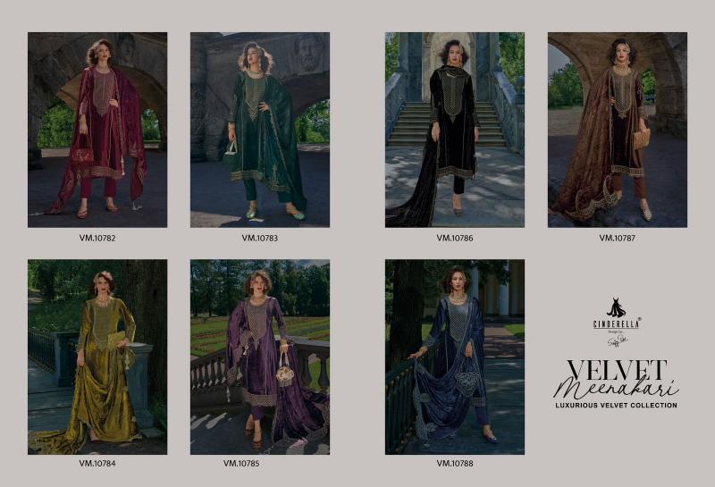 Ibiza Cinderella Velvet Meenakari Salwar Kameez Wholesale Catalog