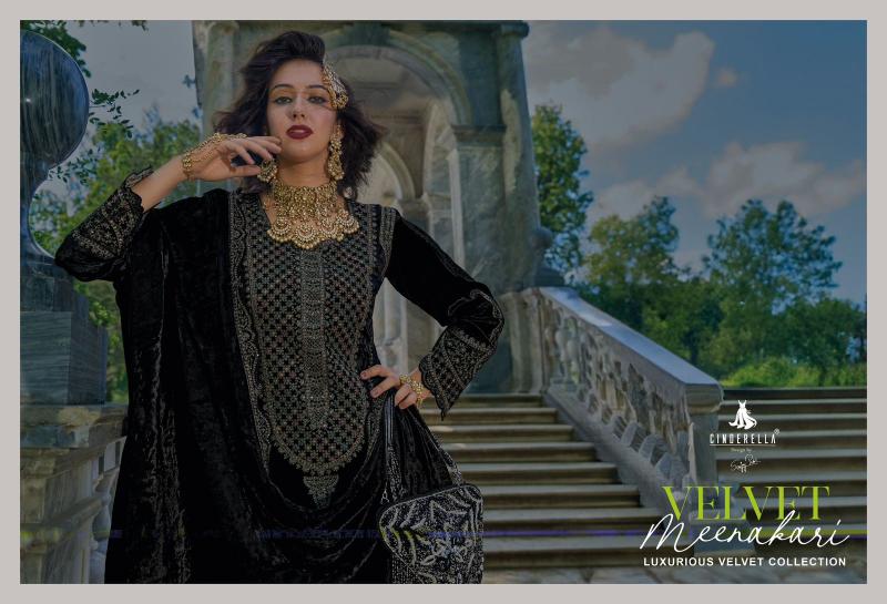 Ibiza Cinderella Velvet Meenakari Salwar Kameez Wholesale Catalog