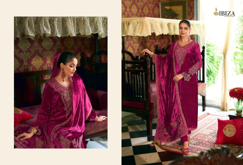 IBIZA Korgen velvet salwar kameez Wholesale Catalog