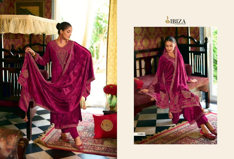 IBIZA Korgen velvet salwar kameez Wholesale Catalog