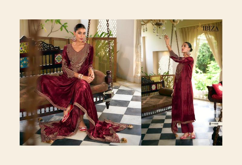 IBIZA Korgen velvet salwar kameez Wholesale Catalog