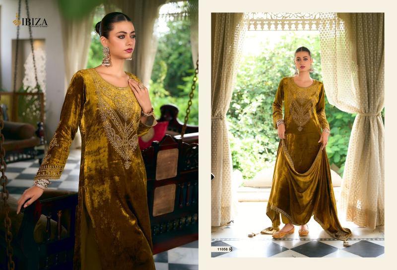 IBIZA Korgen velvet salwar kameez Wholesale Catalog