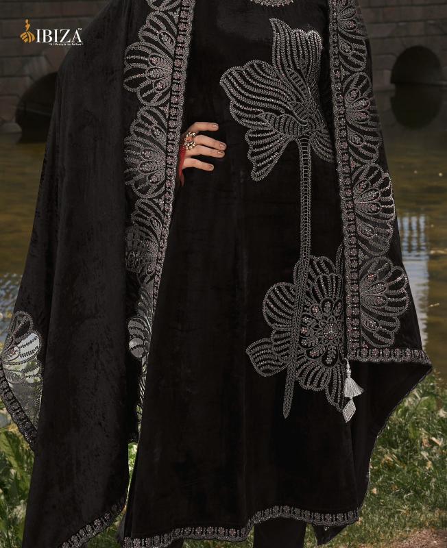 IBIZA Makhmal Edit Velvet Designer Emboridery Work Salwar Suits Wholesale Catalog