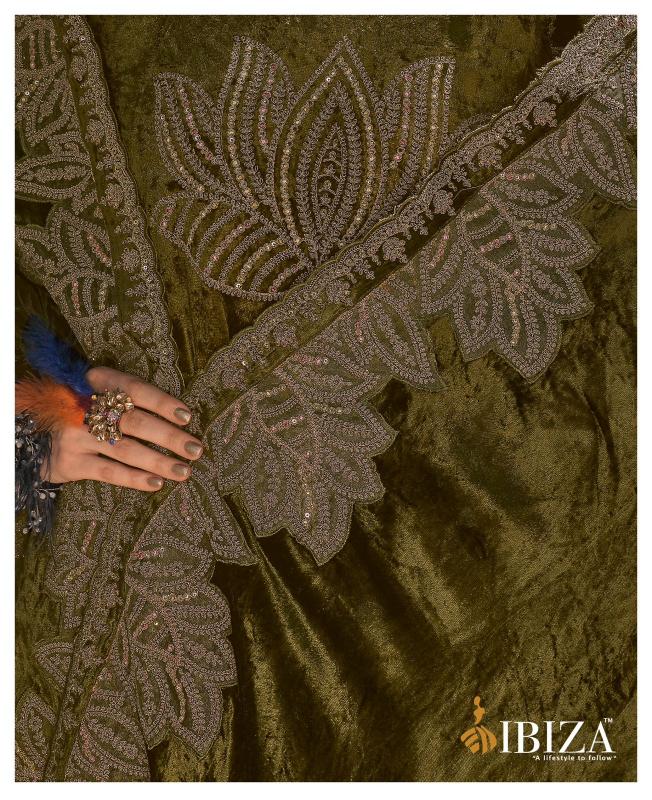 IBIZA Makhmal Edit Velvet Designer Emboridery Work Salwar Suits Wholesale Catalog