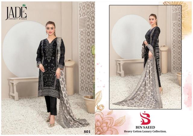 Jade Bin Saeed Vol 8 Heavy Cotton Luxury Dress Material Wholesale Catalog