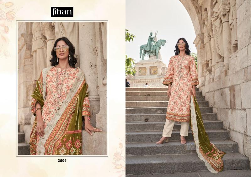 Jihan Bin Saeed Vol 13 Lawn Printed Pakistani Suits Wholesale Catalog