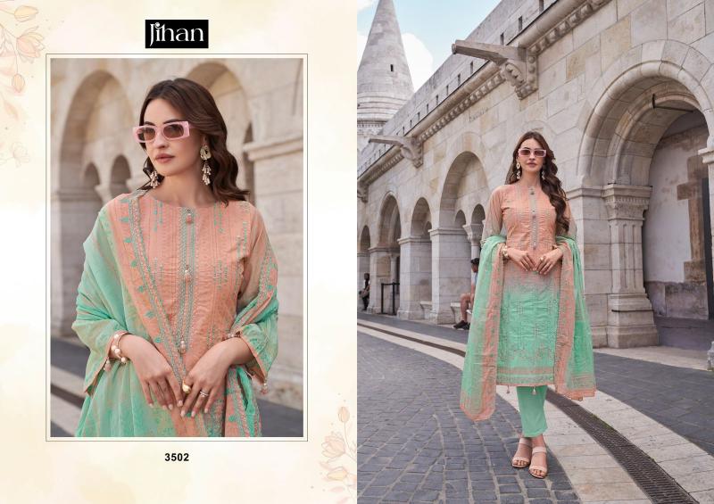 Jihan Bin Saeed Vol 13 Lawn Printed Pakistani Suits Wholesale Catalog