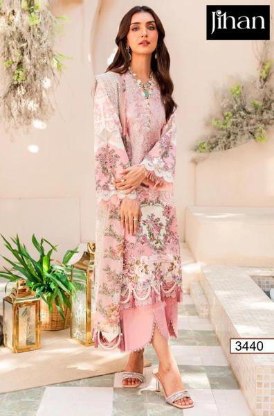 Jihan Needle Wonder Vol 3 Chiffon Dupatta Pakistani Suits Wholesale Catalog