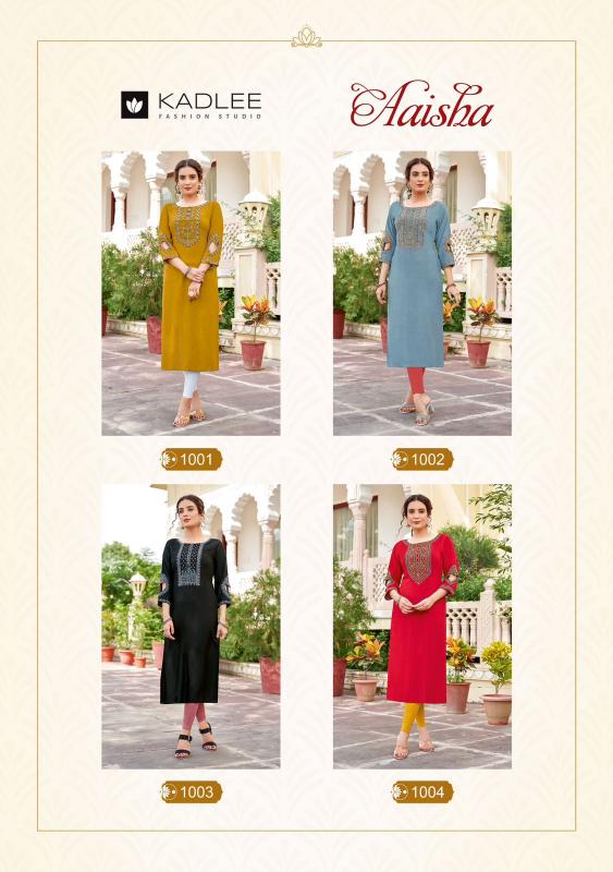 KADLEE Aaisha Rayon Kurti Wholesale Catalog