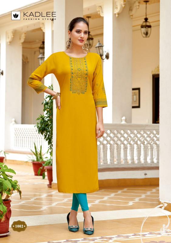Kadlee Aneri Rayon Kurti Wholesale Catalog
