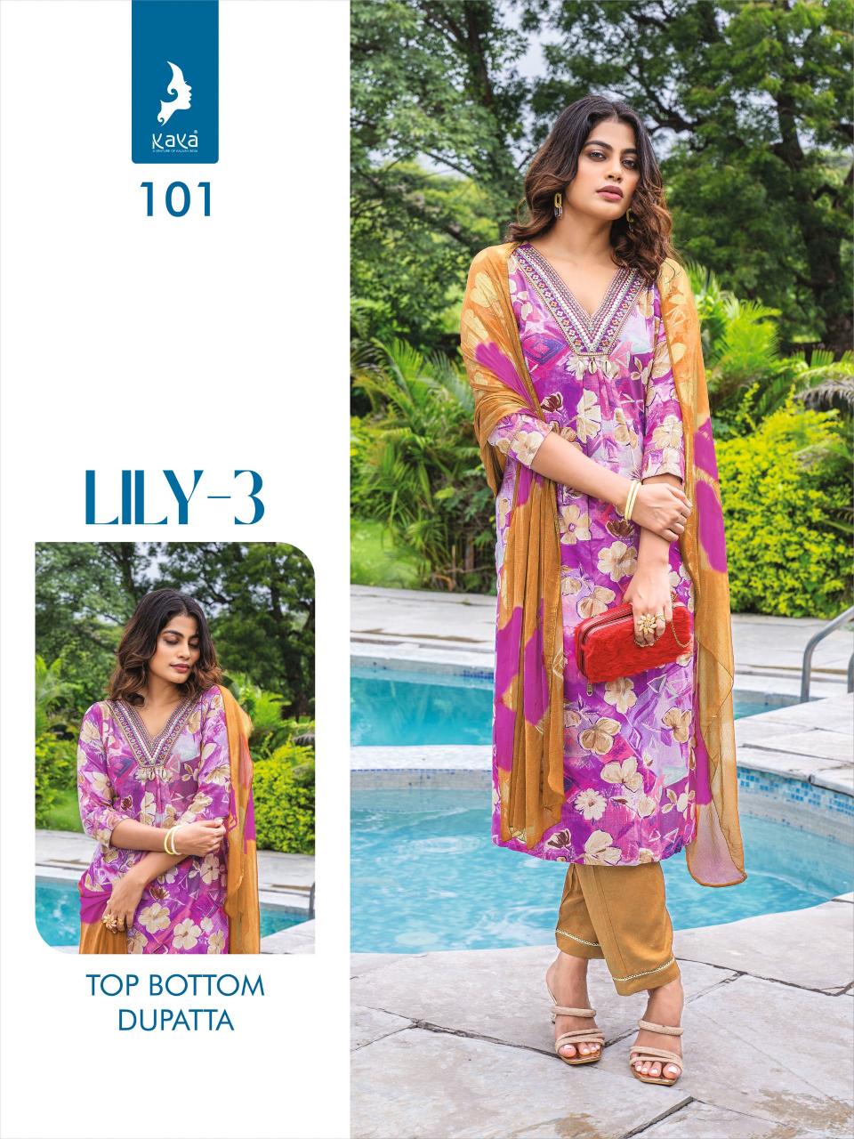 Kaya Lily Vol 3 Kurti Material Online India Wholesale Catalog