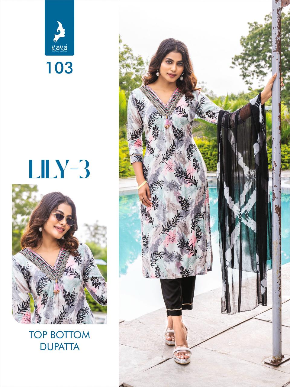 Kaya Lily Vol 3 Kurti Material Online India Wholesale Catalog