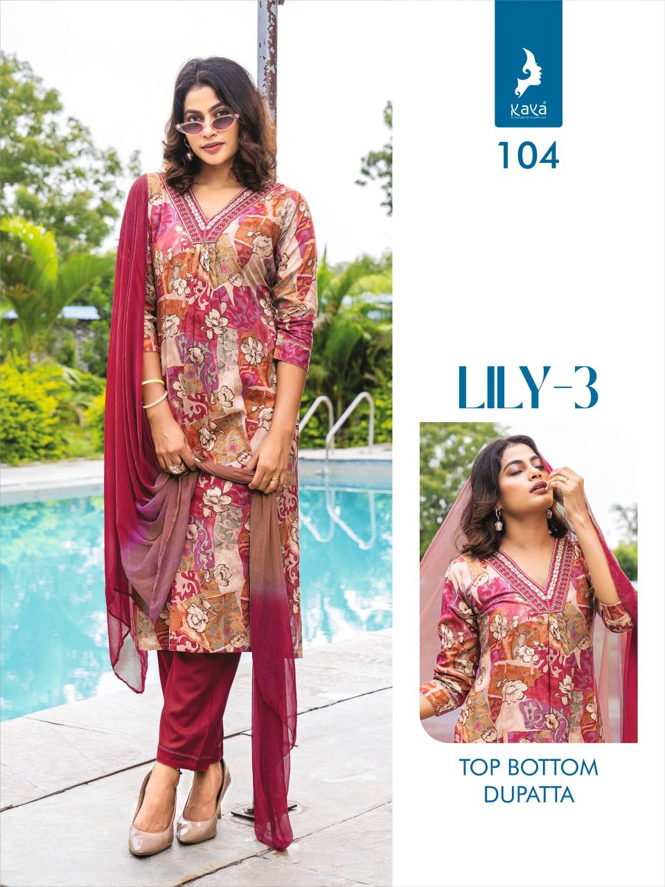 Kaya Lily Vol 3 Kurti Material Online India Wholesale Catalog