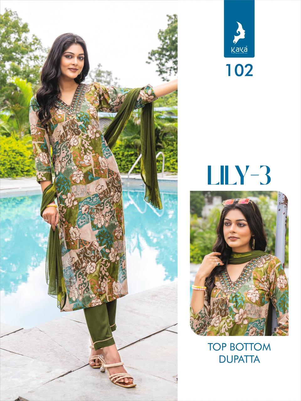 Kaya Lily Vol 3 Kurti Material Online India Wholesale Catalog