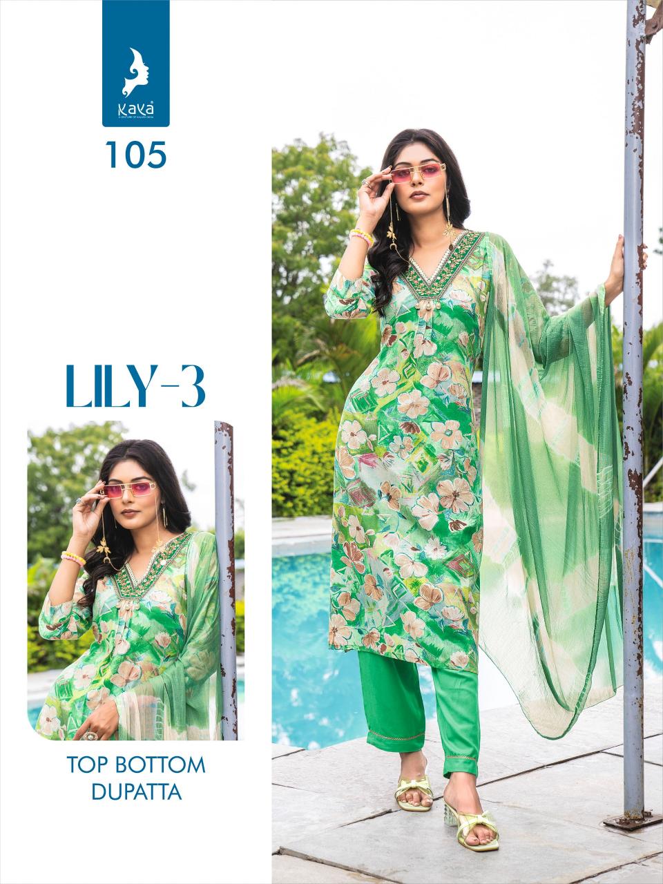 Kaya Lily Vol 3 Kurti Material Online India Wholesale Catalog
