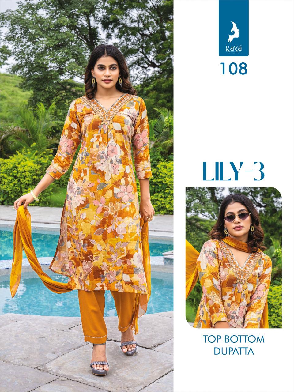 Kaya Lily Vol 3 Kurti Material Online India Wholesale Catalog