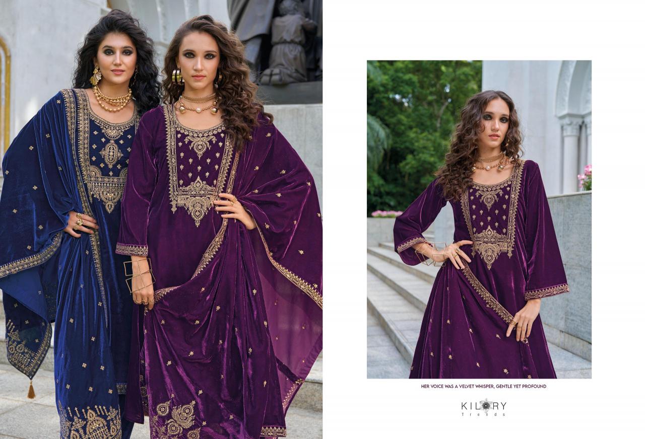 KILORY Neysa Velvet Salwar Kameez Wholesale Catalog